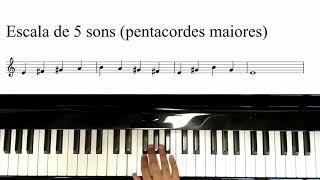 Escala de 5 sons (pentacordes maiores) - Piano/Teclado