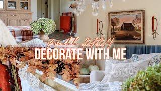 FALL COTTAGE DECORATE WITH ME 2024 | How to create a cozy autumn living room ️