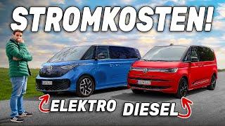 Darum versagt Elektro vs. Diesel! VW ID Buzz vs. VW Multivan