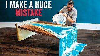 CRAZY Epoxy Waterfall River Table Build 