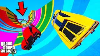 FRANKLIN TRIED CUP SHAPE BRIDGE PARKOUR RAMP CHALLENGE IN GTA 5 | SHINCHAN and CHOP