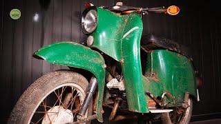 1980s Abandoned Rusty 40 years Old Simson Schwalbe Scooter - FULL ASMR RESTORATION