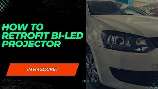 HOW TO CONNECT BI LED PROJECTOR HEADLIGHT IN H4 SOCKET