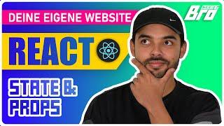 React Lernen 2023 [Tutorial deutsch] State & Props - TheCodingBro