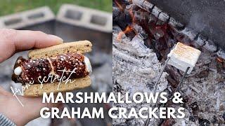 HOMEMADE Marshmallows & Graham Crackers for SMORES