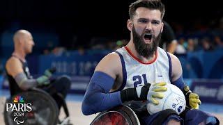 Team USA wheelchair rugby storms past Great Britain to play for Paralympic gold | NBC Sports