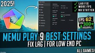 MEmu Play 9 Fix Lag & Speed Up Emulator, Best Settings For Low-End PC 2025