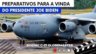 Chega na capital os Boeing C-17 com os preparativos para a vinda do Presidente americano!!