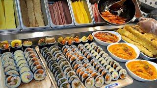 Koreans’ Favorite Food!! yummy and popular  Gimbap Making  BEST 4 - Korean Street Food