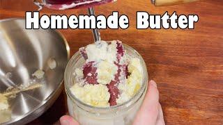 Making Homemade Butter with a Tabletop Butter Churn