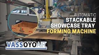 VassoyoAir Tray Forming Machine for Trays with Reinforced Corners for High Stacking Strength