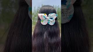 Just square and circle! Easy DIY Butterfly Bow Hair Clip  Butterfly bow making #shorts #new