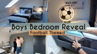 SOPHISTICATED BOY'S BEDROOM TRANSFORMATION | FOOTBALL THEMED BOYS BEDROOM TOUR | Kerry Whelpdale AD