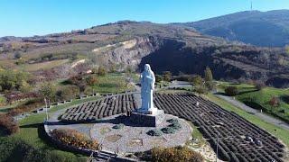 Tarcali mining lake - Blessed Christ statue, Drone video #4k #drone #hungary #travel #adventure