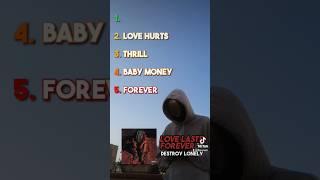 Ranking the best songs on LOVE LASTS FOREVER  #destroylonely #album #ranking #songs #music #shorts