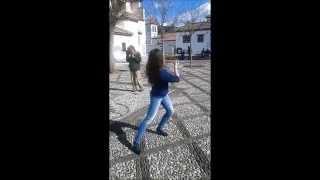 Rumba con gitanos en el mirador san nicolas en Granada 2015