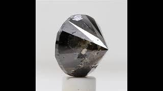 Big round natural diamond 7.62ct gray black mix sparkling brilliant cut for gift