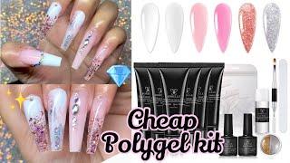 Lazy Girl Method | Testing a Cheap Amazon Polygel Kit | Bobelle Polygel Kit | Pink Ombre Nails