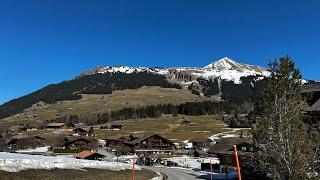 SAANEN SWiTZERLAND-walking on a sunny day-A Beautiful swiss village town