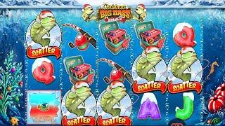 CHRISTMAS BIG BASS BONANZA - FIVE SCATTERS 20 FREE SPINS - BONUS BUY CASINO SLOT ONLINE BIG WINS