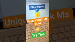 Gold Medal  Shortcut Symbol Key MS WORD #shorts #timesavingtips #computer #tricks #msword #gold