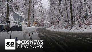 New Jersey residents deal with power outages as snow blankets neighborhoods