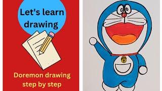 Doremon drawing #How to draw doremon with outline # cartoon