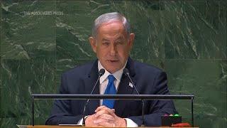 Benjamin Netanyahu tells UN that Israel is 'at the cusp' of an historic agreement with Saudi Arabia