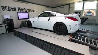 Vtech-Performance NISSAN 350Z Dyno Run Leistungsmessung auf V-Tech Leistungsprüfstand !! SOUND ON !!