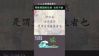 現象隨因緣生滅 · 法性不變 ~ 仁山法師講座開示 #佛法  #修行 #開悟