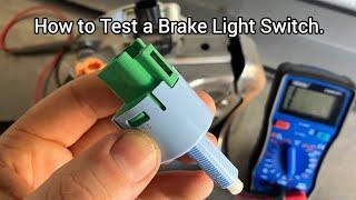 How to Test a Brake Light Switch.