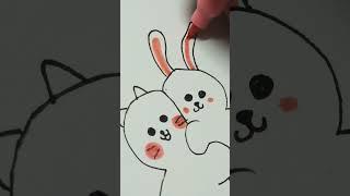 Tag your BFF! #shorts #viral #bff #tag #art #friends #cool #drawing #wow #tiktok #cute #cat #bunny