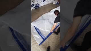 Как правильно свернуть армированный чехол для теплицы на зимнее хранение.