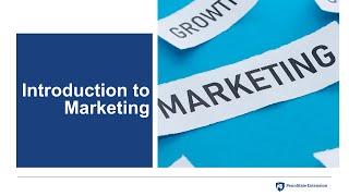 Introduction to Marketing