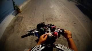 Riding from south to north on a vespa - timelapse -