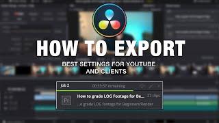 Best Export Settings for Davinci Resolve 16 - For Youtube and Client Work