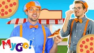 Pizza Song | MyGo! Sign Language For Kids | Blippi - Songs | ASL