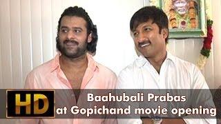 Baahubali Prabhas at Gopichand movie opening