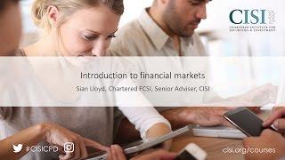 CISI CPD training courses: Introduction to financial markets