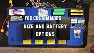 Fog Custom Mod’s Size and Battery selection with ABM2 ABM2XL ABMXLT ABMNX SPWM3 DNA250C NLPWM 2.2