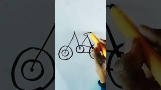 Very easy Cycle ️ drawing #shorts #viral #art