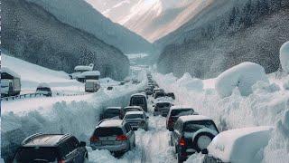 Snow collapse in Switzerland. Hurricane Caetano paralyzes the country