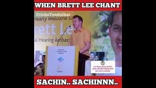 When Brett Lee Chants Sachin Sachin ! WATCH