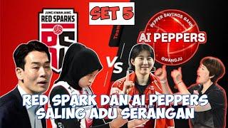 SET KE LIMA RED SPARK VS AI PAPPER !! SUPER MENEGANGKAN #redspark #megawatihangestri #volikorea