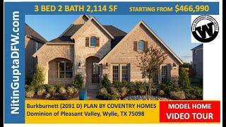 Burkburnett 2091 Plan Coventry Homes in Dominion of Pleasant Valley Wylie, TX | New Home Video Tour