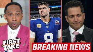 [BREAKING NEWS] Stephen A. reacts to Giants release QB Daniel Jones after benching | FIRST TAKE