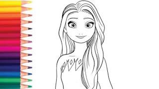 Disney frozen Elsa Drawing  | Disney frozen Elsa drawing for kids | Elsa frozen drawing from frozen