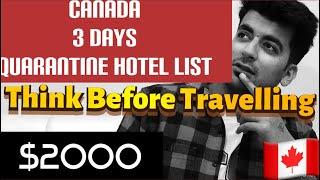 Mandatory 3 day quarantine hotel list Canada || Kataria TV ||