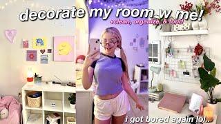 DECORATE MY ROOM WITH ME  shopping, deep cleaning, a mini room makeover + tour!