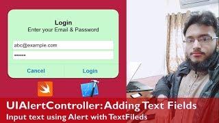 UIAlertController - Adding TextFields iOS | Xcode | Swift